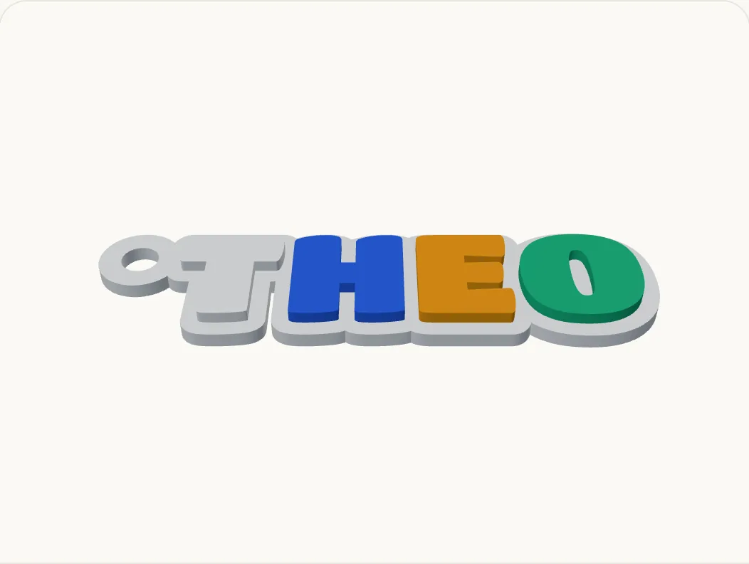 Chaveiro nome multicolor — foto 1