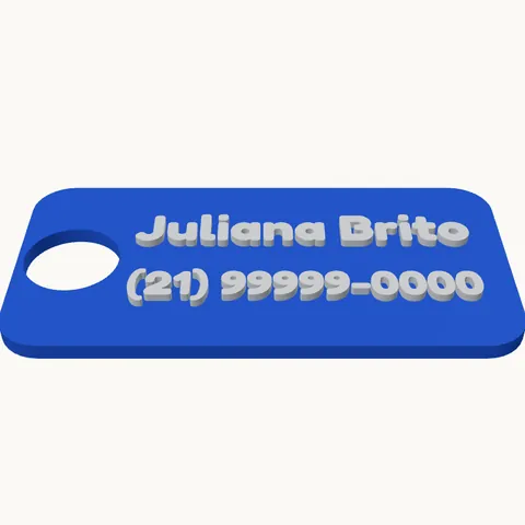 Tag de mala com nome