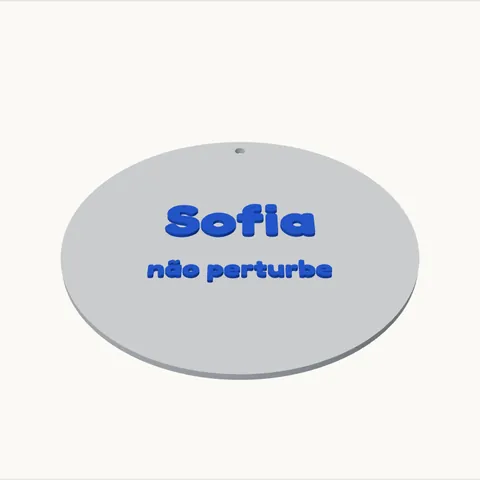 Placa de porta pra pendurar