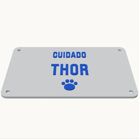 Placa do pet pro portão