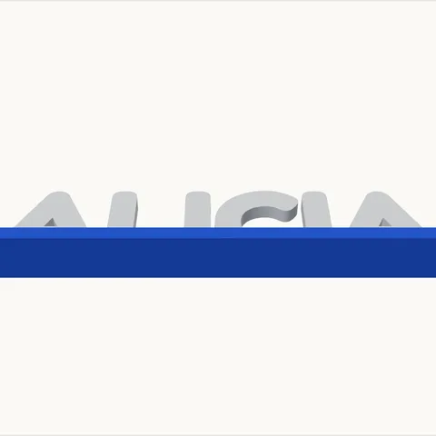 Nome em pé para a mesa