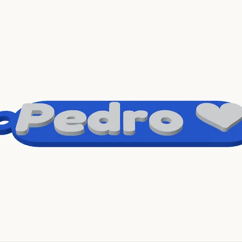 Chaveiro placa com nome