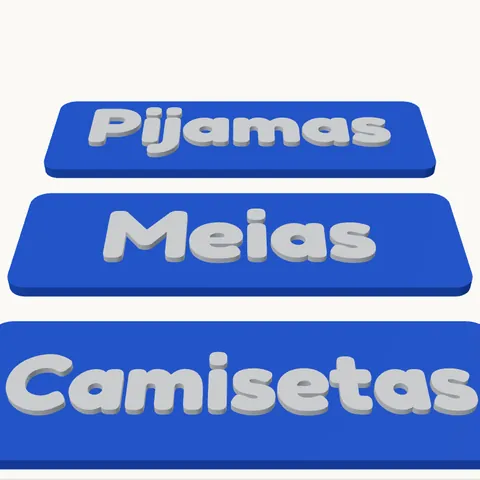 Etiquetas de gaveta e prateleira