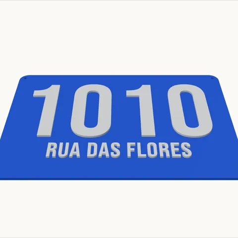 Número de casa e placa de rua