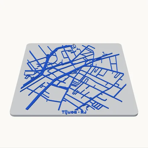 Mapa da cidade em relevo
