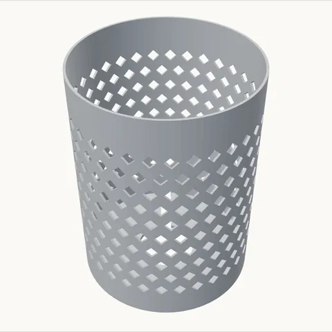 Luminária de mesa com padrão vazado