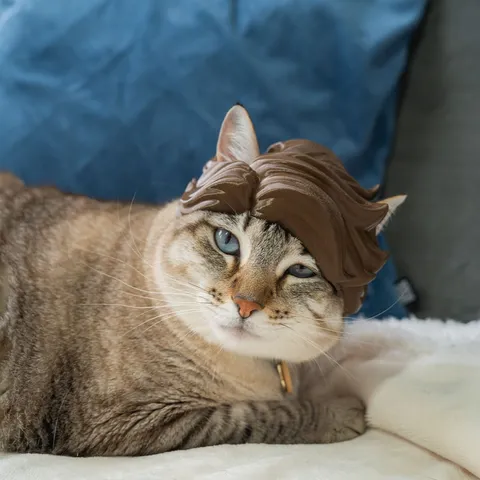 Cabelão Glamouroso - Fantasia para Gato