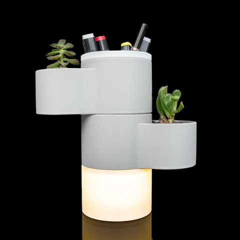 Torre Viva - Luminária de Mesa e Organizador